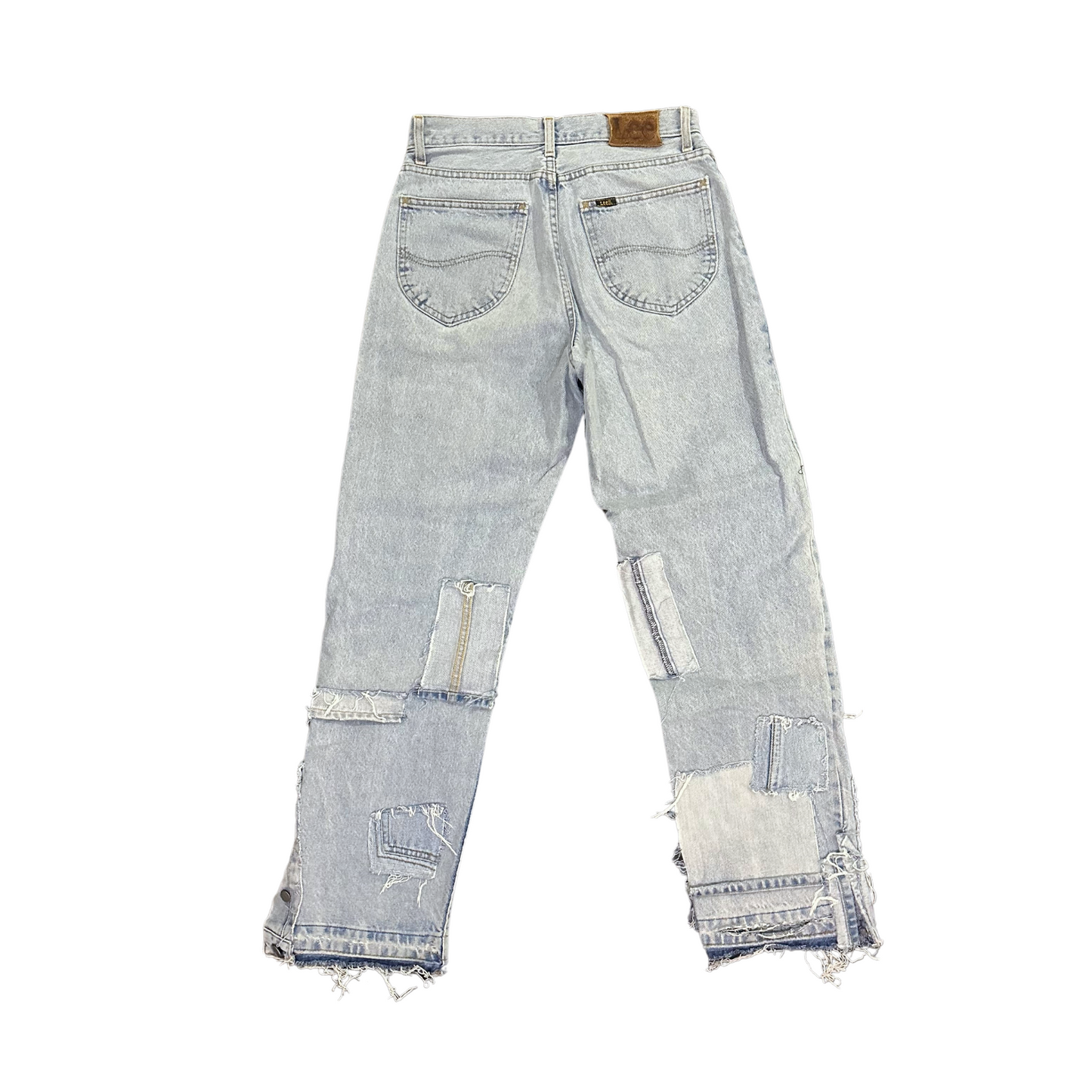 DENIM PATCH WORK JEANS (UNISEX) W37(cm)