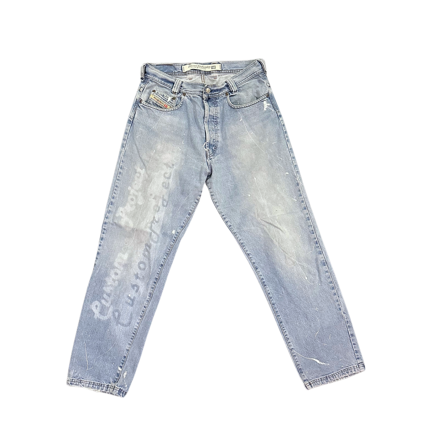 DENIM PAINTED RHINESTONE JEANS WOMAN W38(cm)