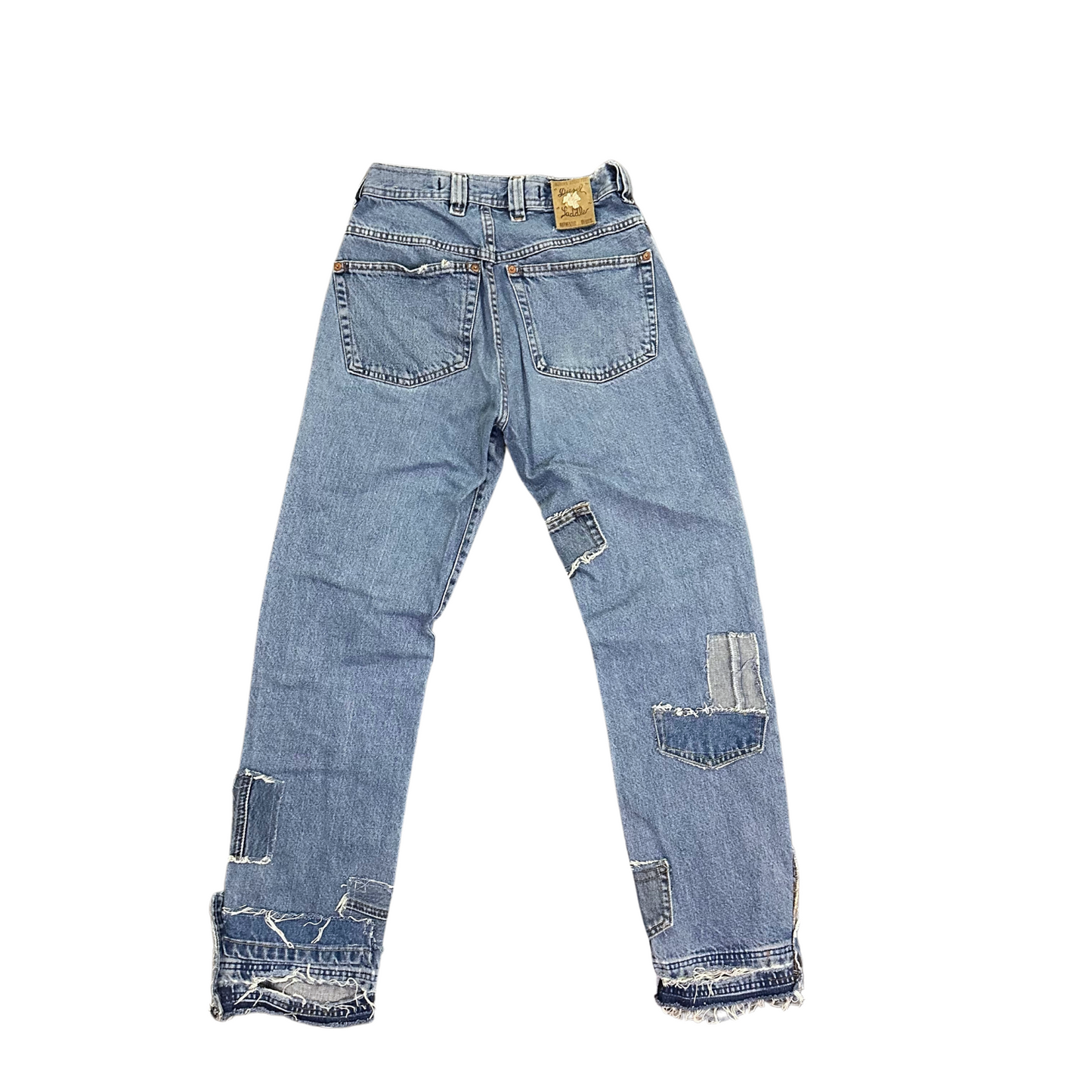 DENIM PATCHWORK JEANS WOMAN W33(cm)