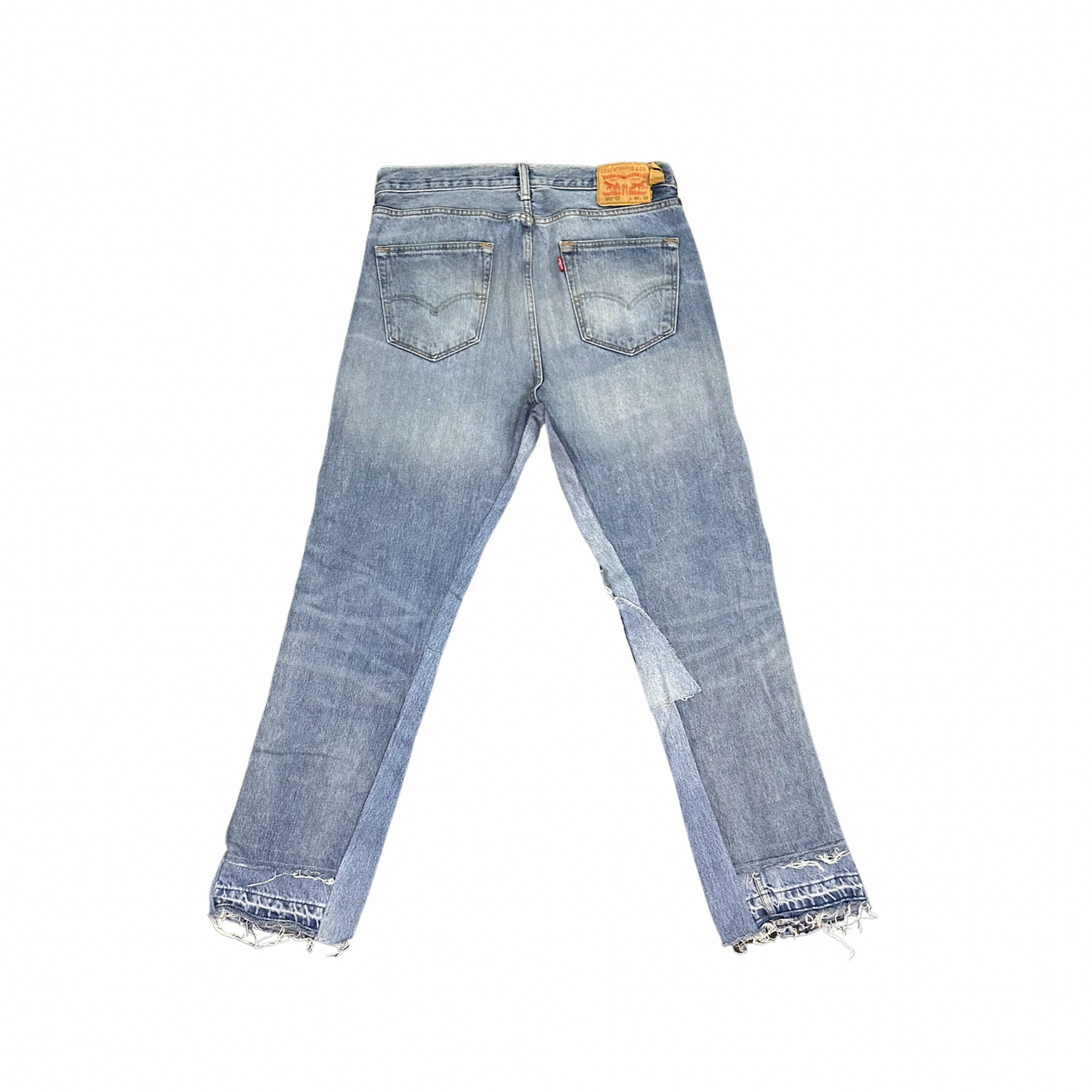 DENIM PATCHWORK JEANS (UNISEX) W43(cm)