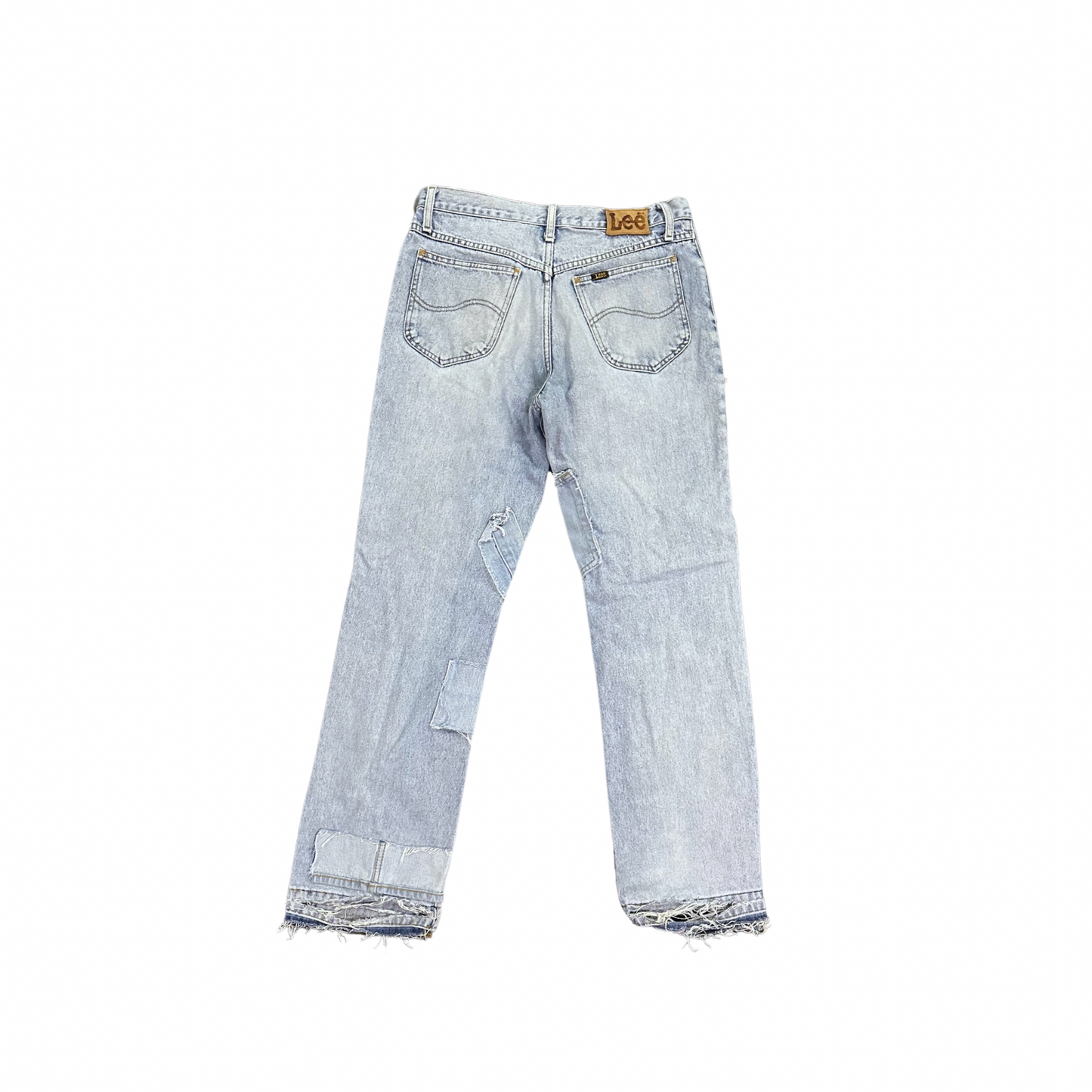 DENIM PATCHWORK JEANS (UNISEX) W40(cm)