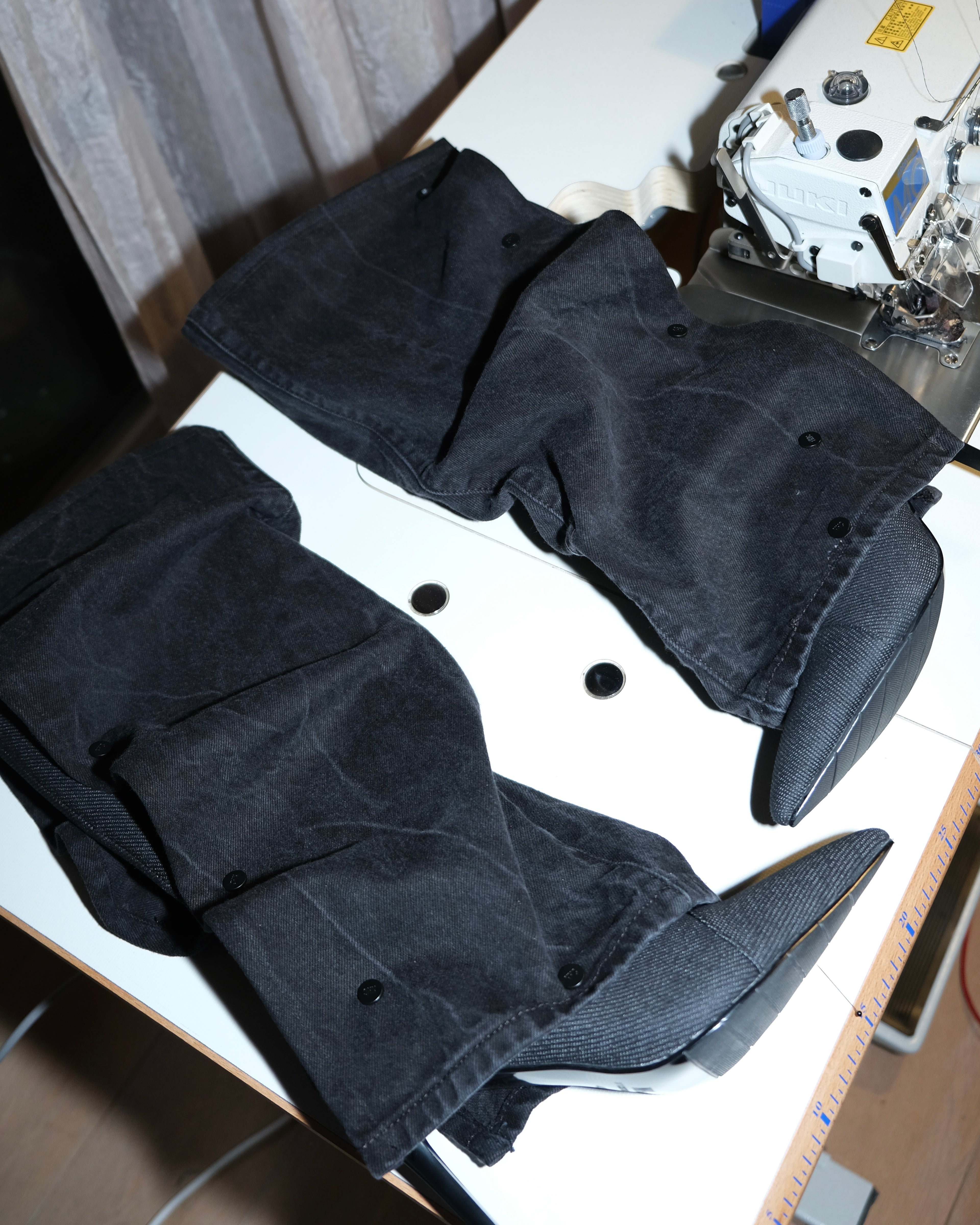 BLACK DENIM BOOTS PRE ORDER