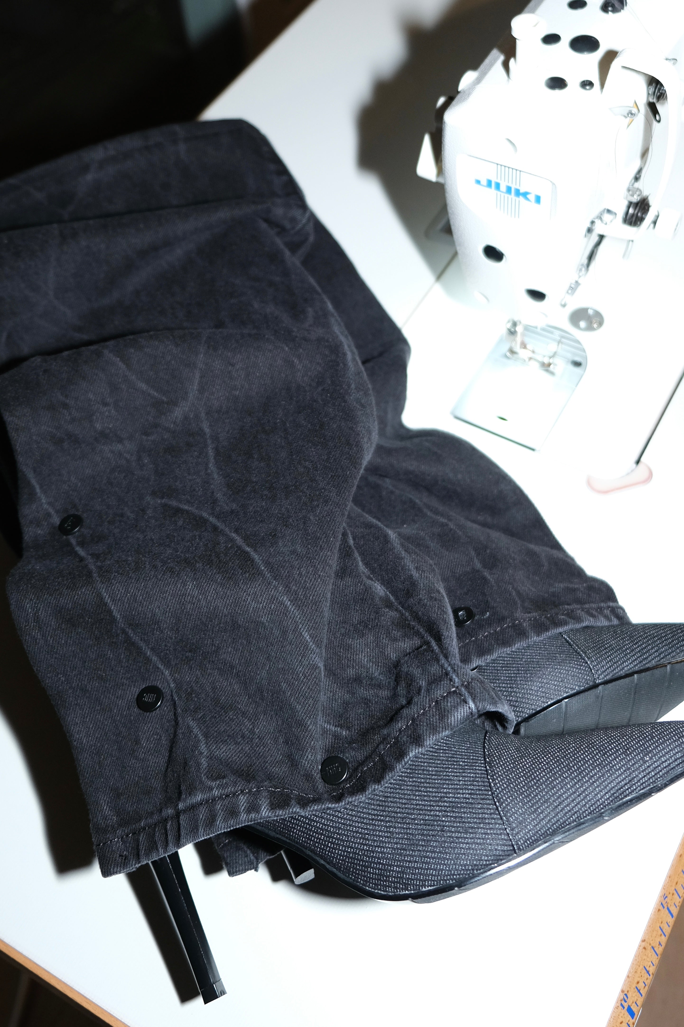 BLACK DENIM BOOTS PRE ORDER