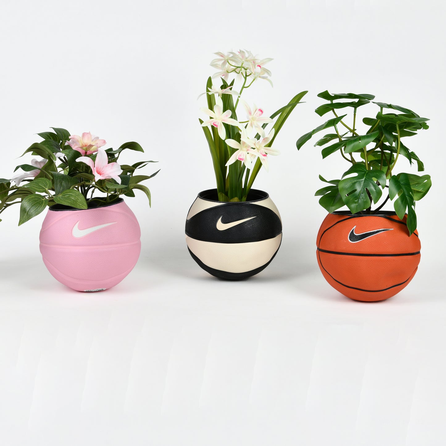 Pink basketball planter