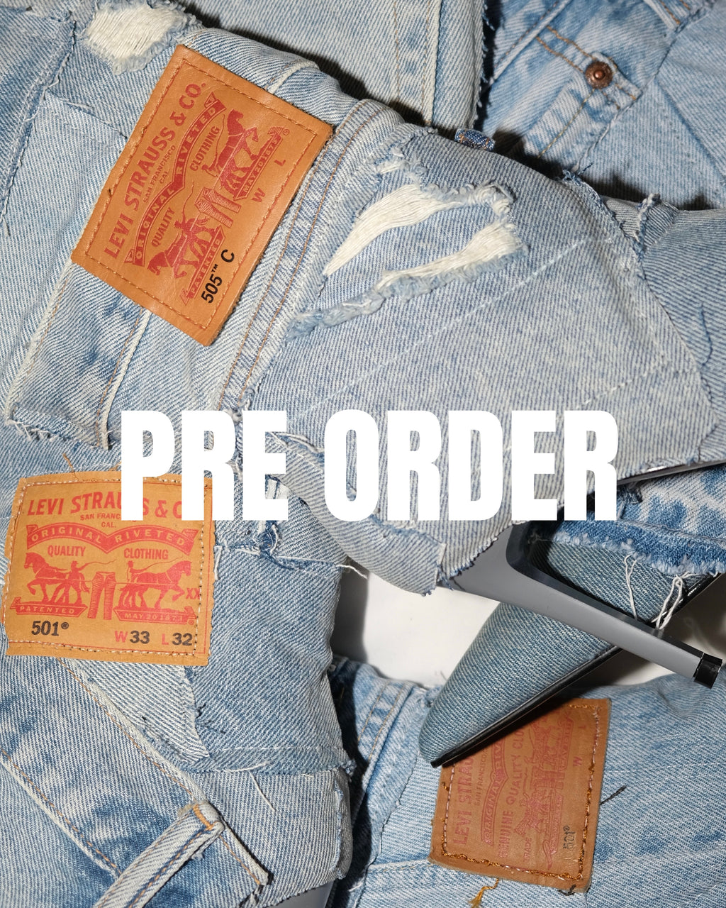 PRE ORDER CUSTOM BLUE PATCH WORK DENIM BOOTS