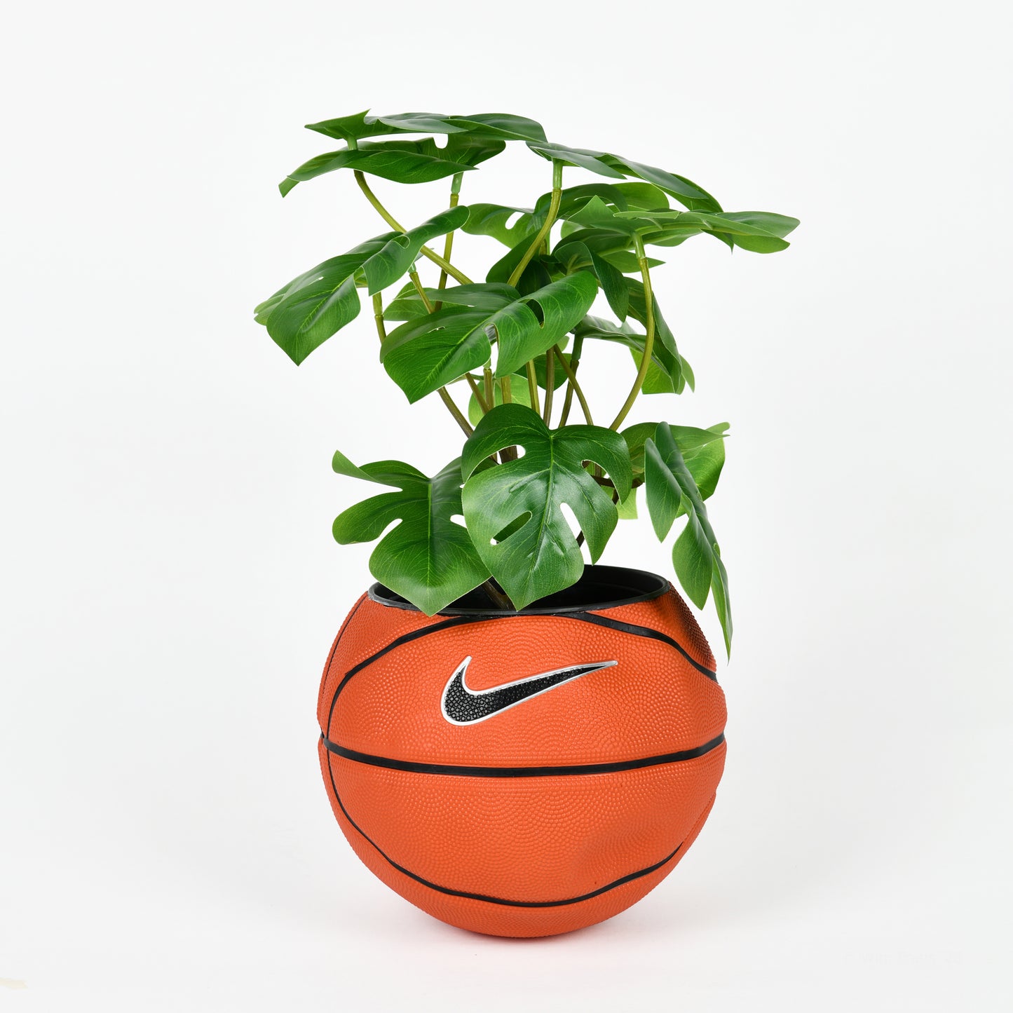 Orange basketball planter