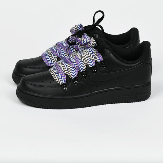 BLACK Flat lace AF1 PURPLE