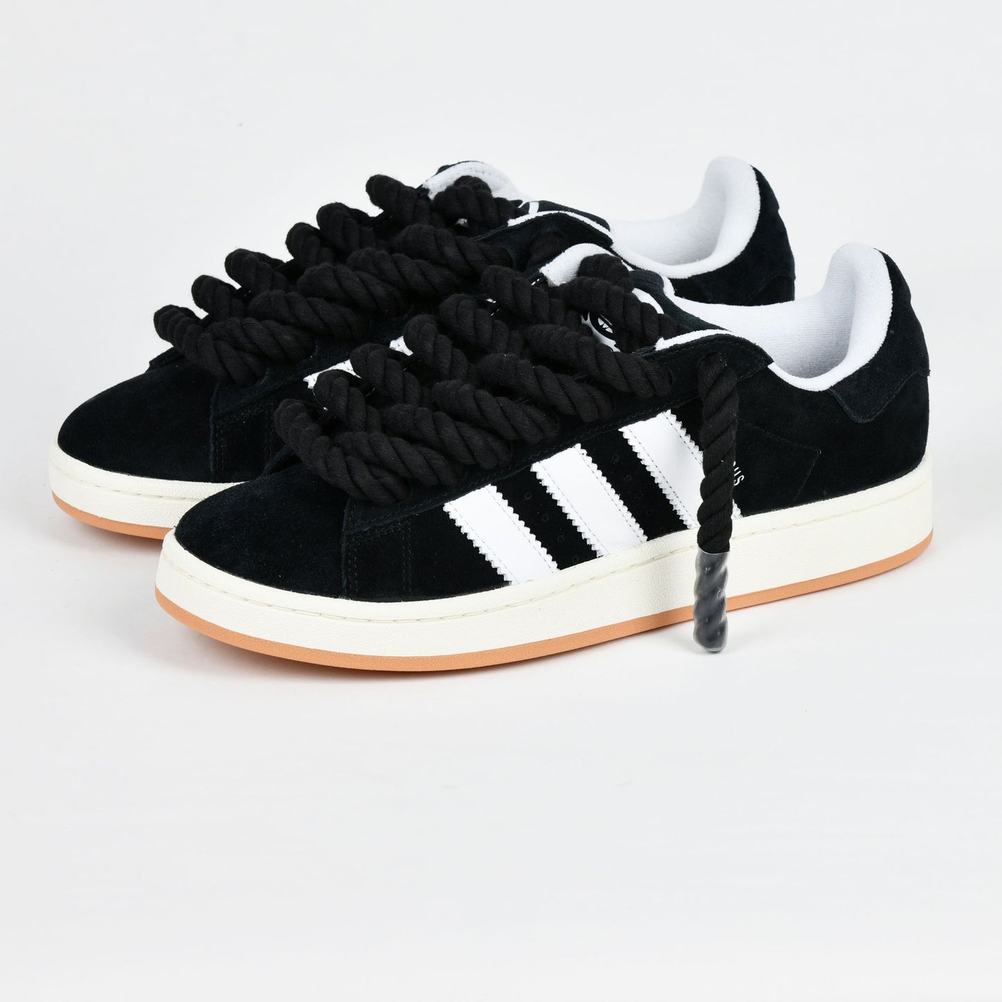 Black Adidas Campus 00 rope laced BLACK