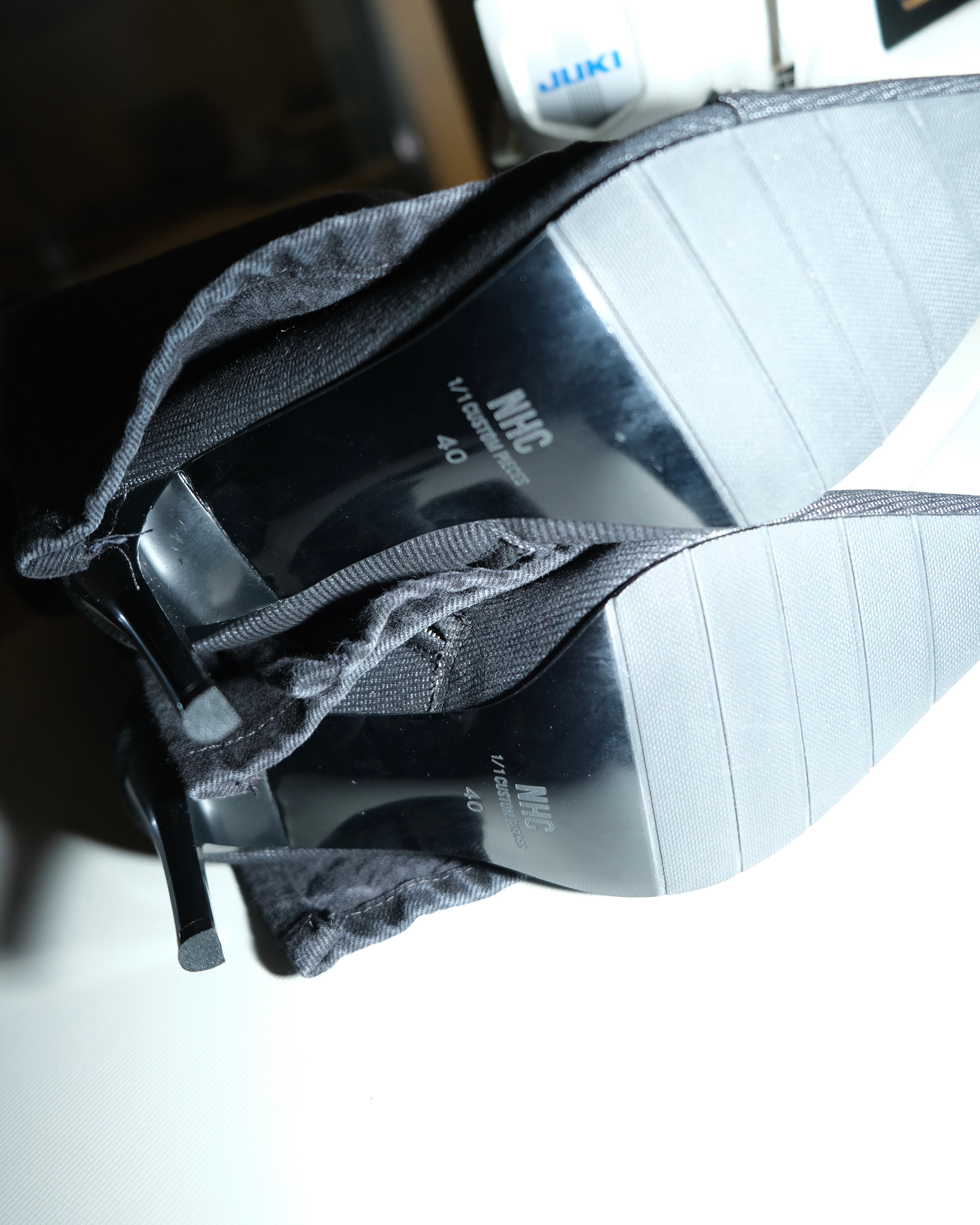 BLACK DENIM BOOTS PRE ORDER