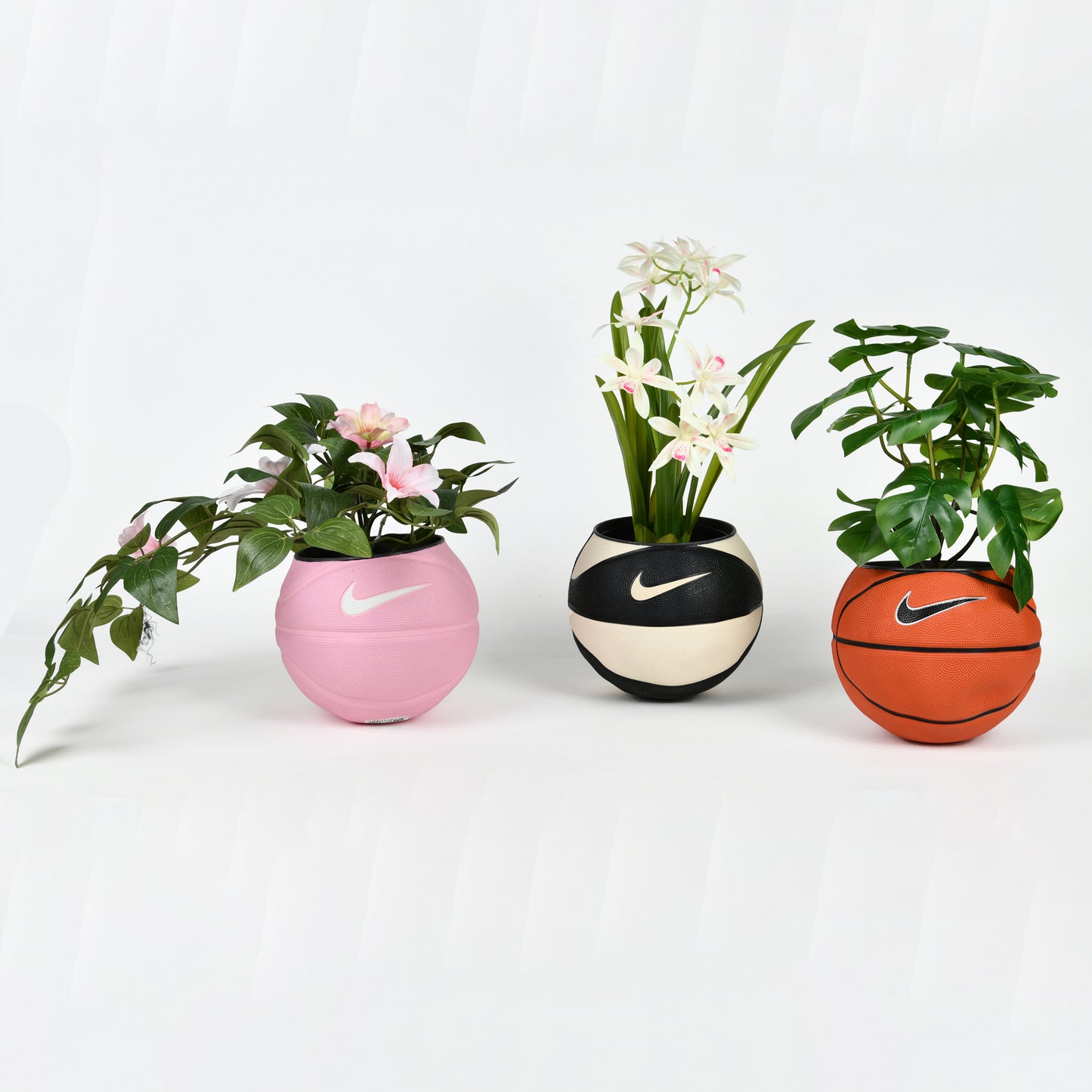 Pink basketball planter