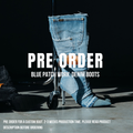 BLUE PATCH WORK DENIM BOOTS