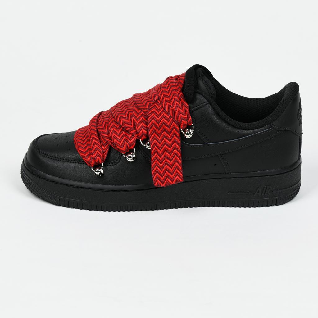 Black wide lace AF1 RED