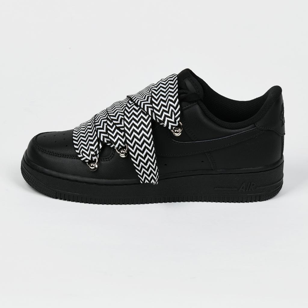 Black Wide lace AF1 BLACK