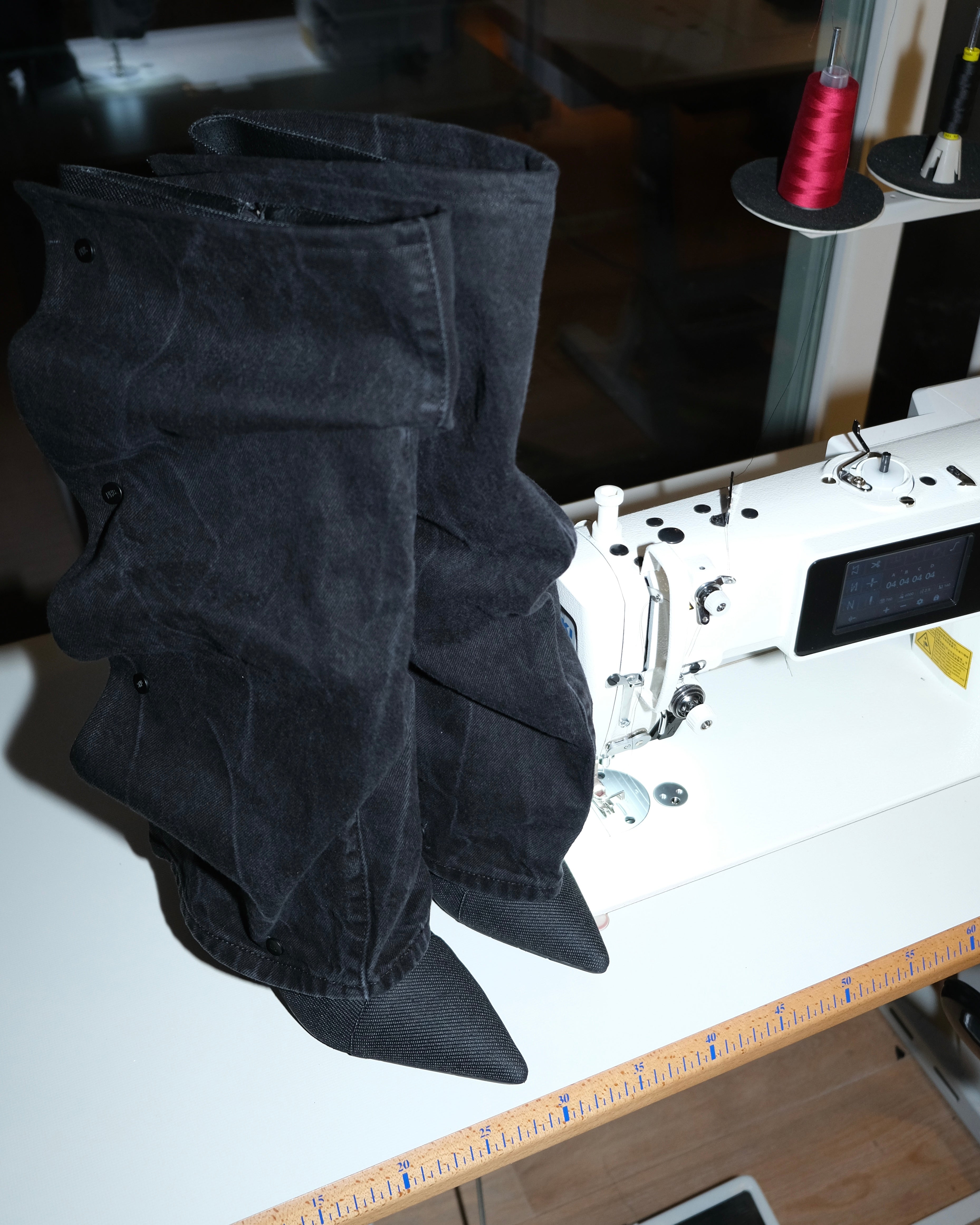 BLACK DENIM BOOTS PRE ORDER