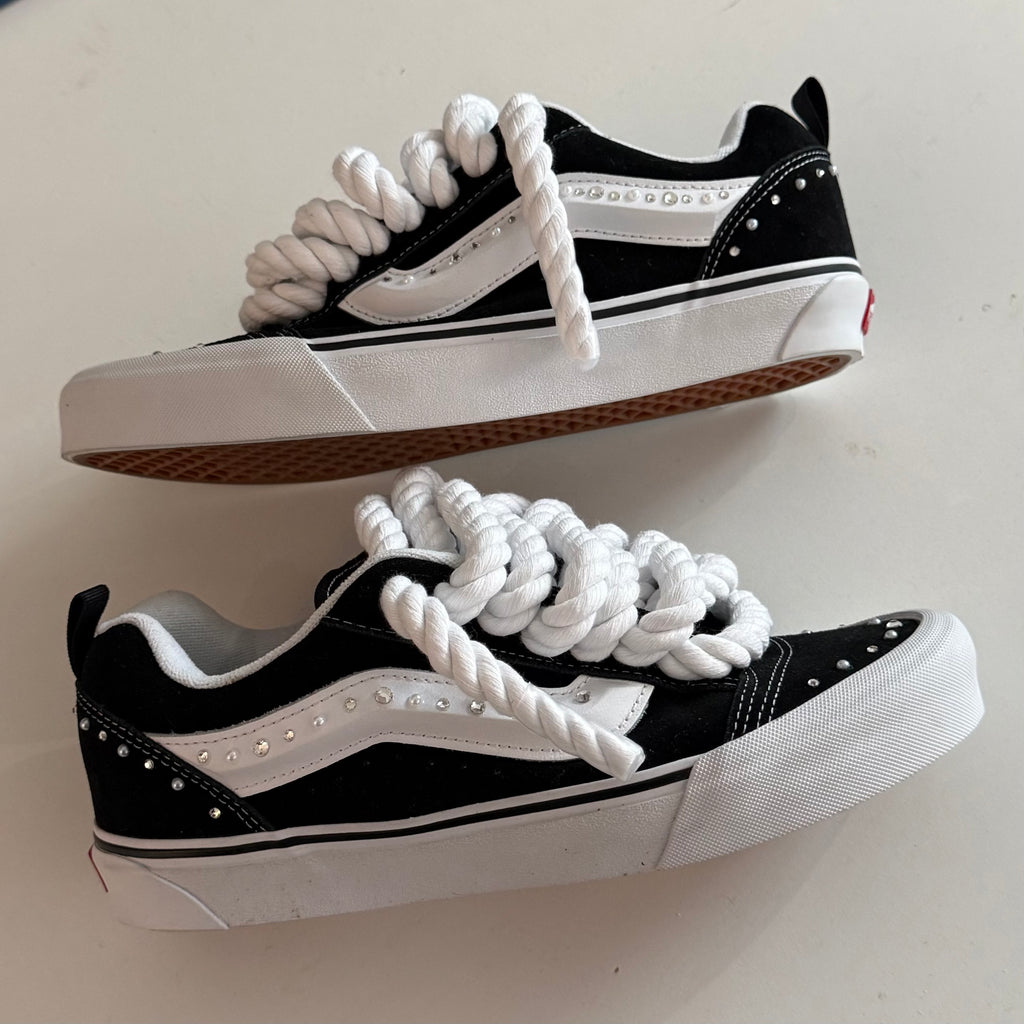 Rope laced pearlized Vans