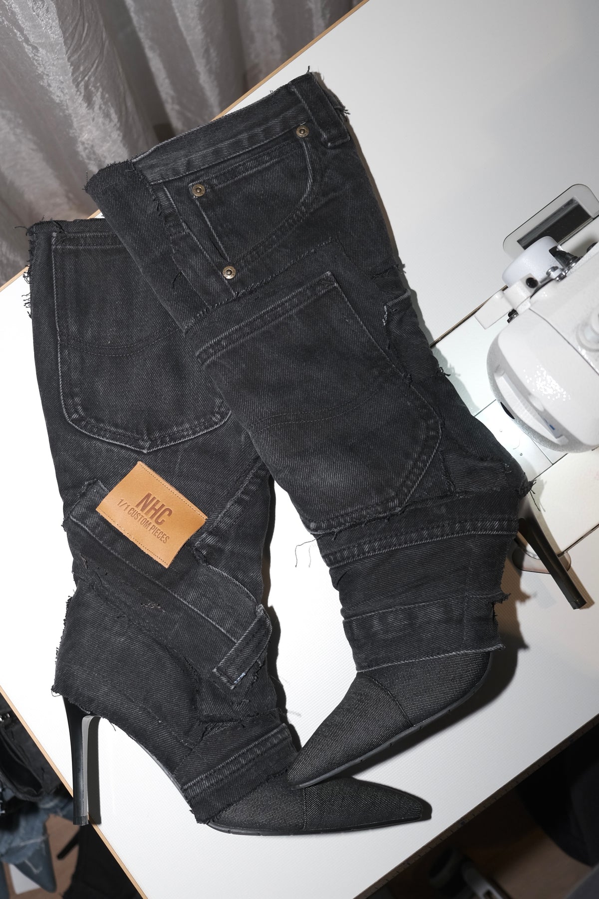 BLACK DENIM 38 (Pre made)