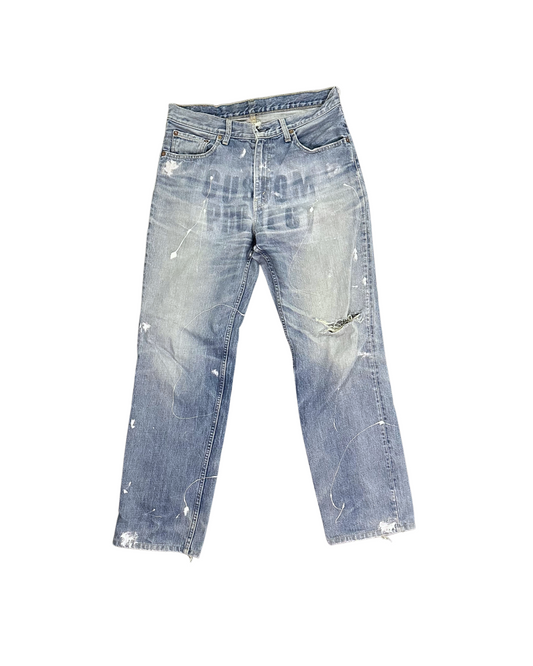 DENIM PAINTED JEANS (UNISEX) W41