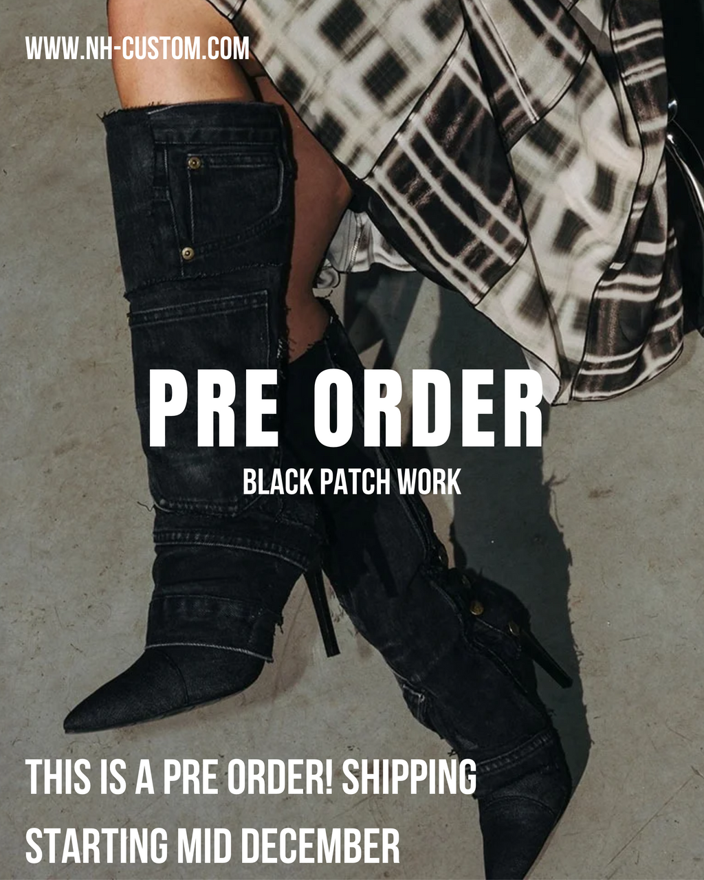 NHC black patch work boots
