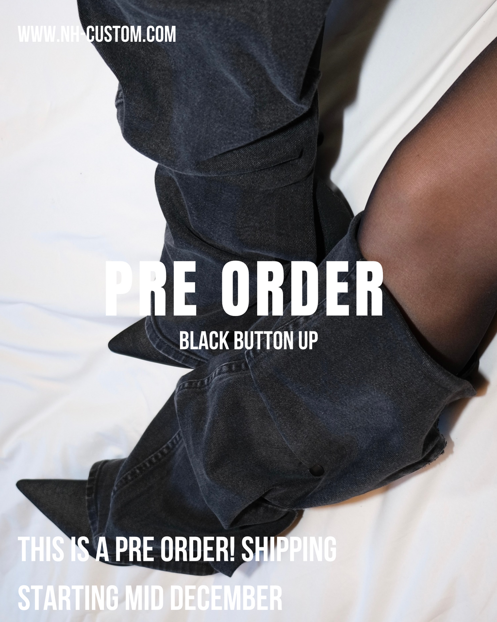 NHC black button up boots