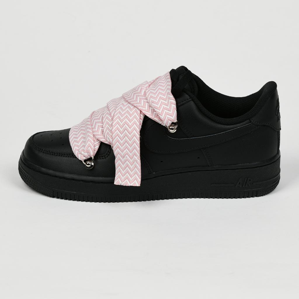 Black Wide lace AF1 PINK