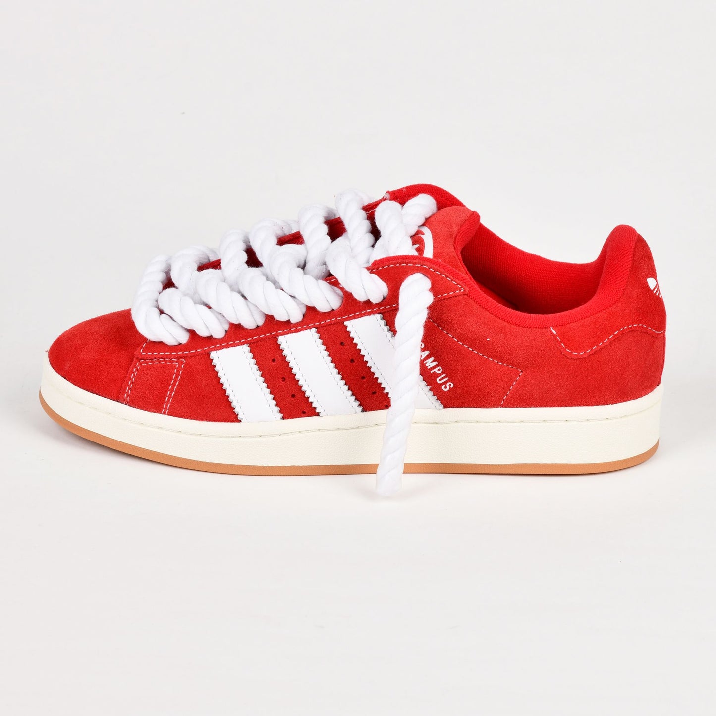 Red Adidas Campus 00 rope laced WHITE – nh-custom.com