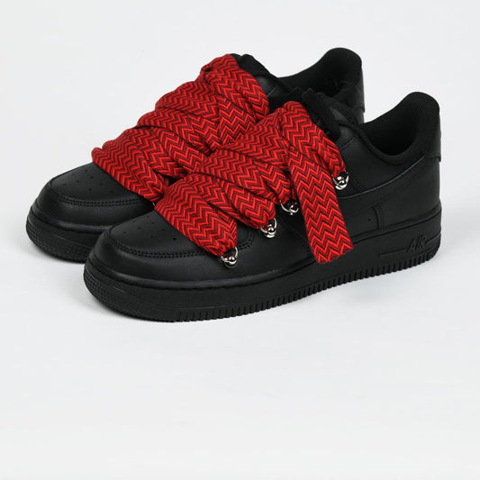 Black wide lace AF1 RED