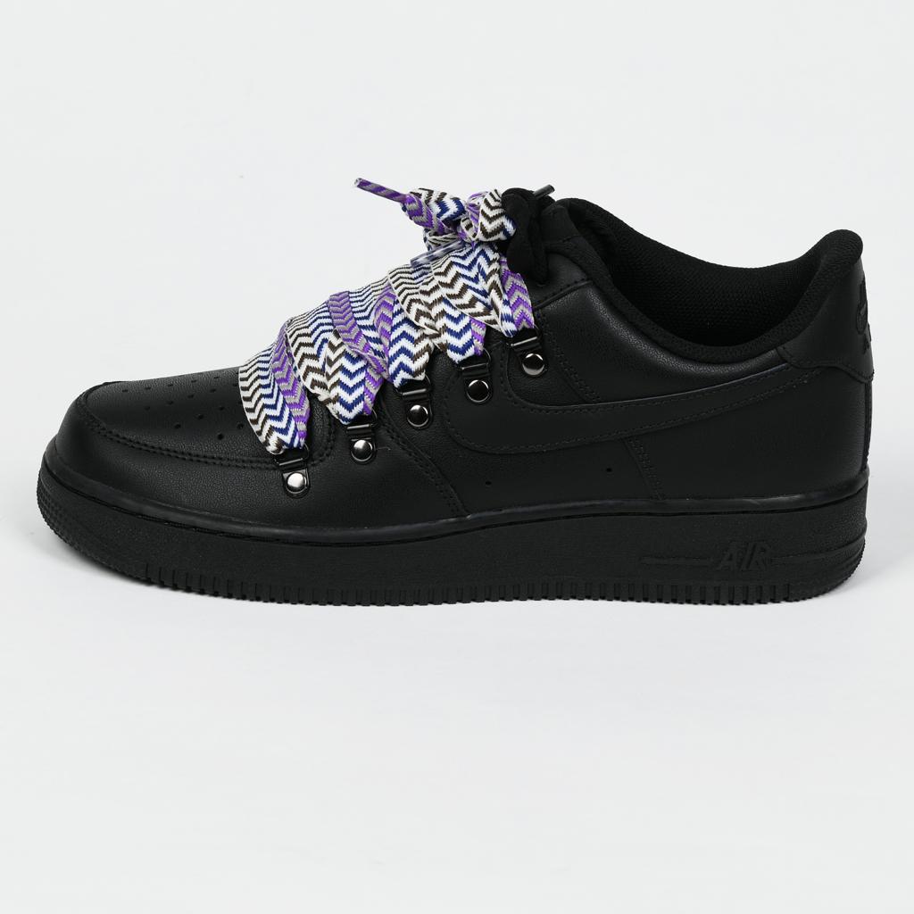 BLACK Flat lace AF1 PURPLE