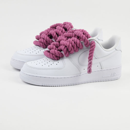 Rope Laced AF1  RASPBERRY PINK