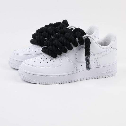 Rope Laced AF1  BLACK