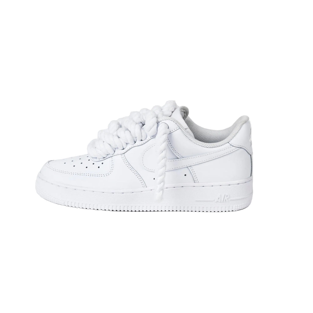 Rope Laced AF1 MONO WHITE