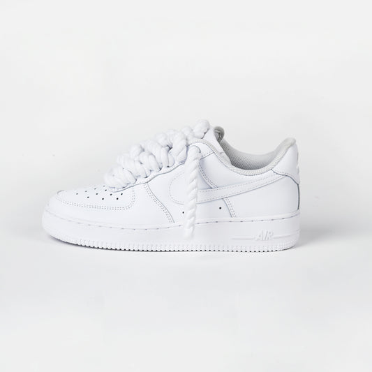 Rope Laced AF1 MONO WHITE