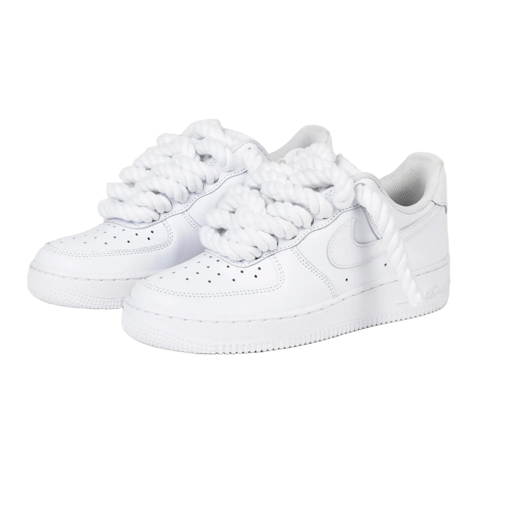 Rope Laced AF1 MONO WHITE