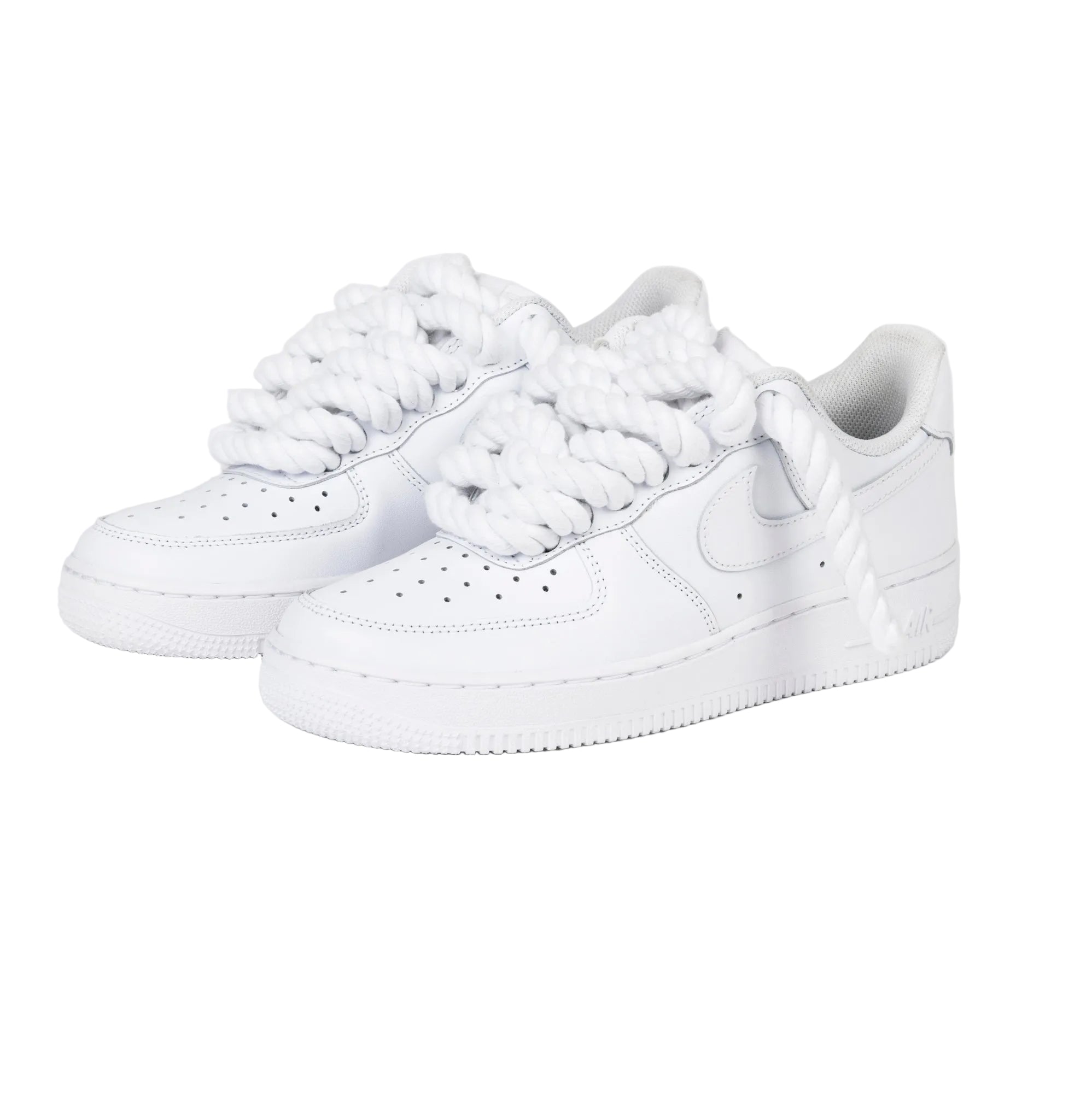 Rope Laced AF1 MONO WHITE