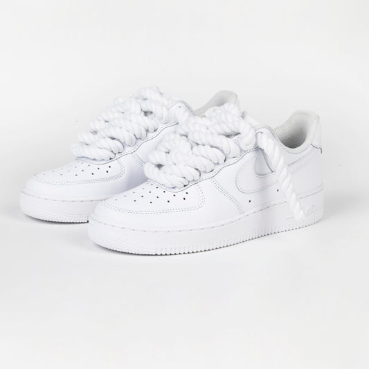 Rope Laced AF1 MONO WHITE
