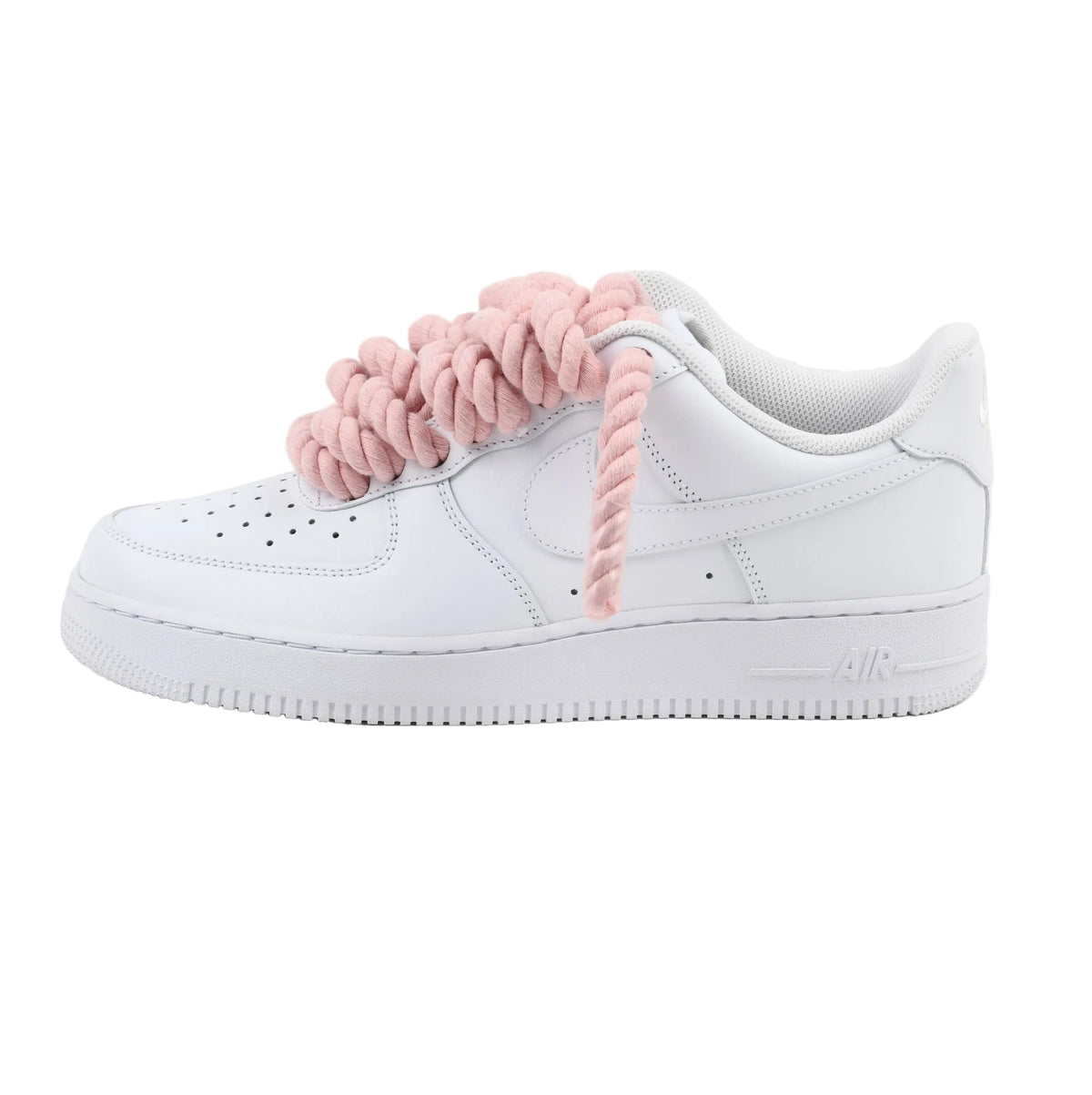 Pink Rope Laces Af1 Rope Laced AF1 PINK – nh-custom.com