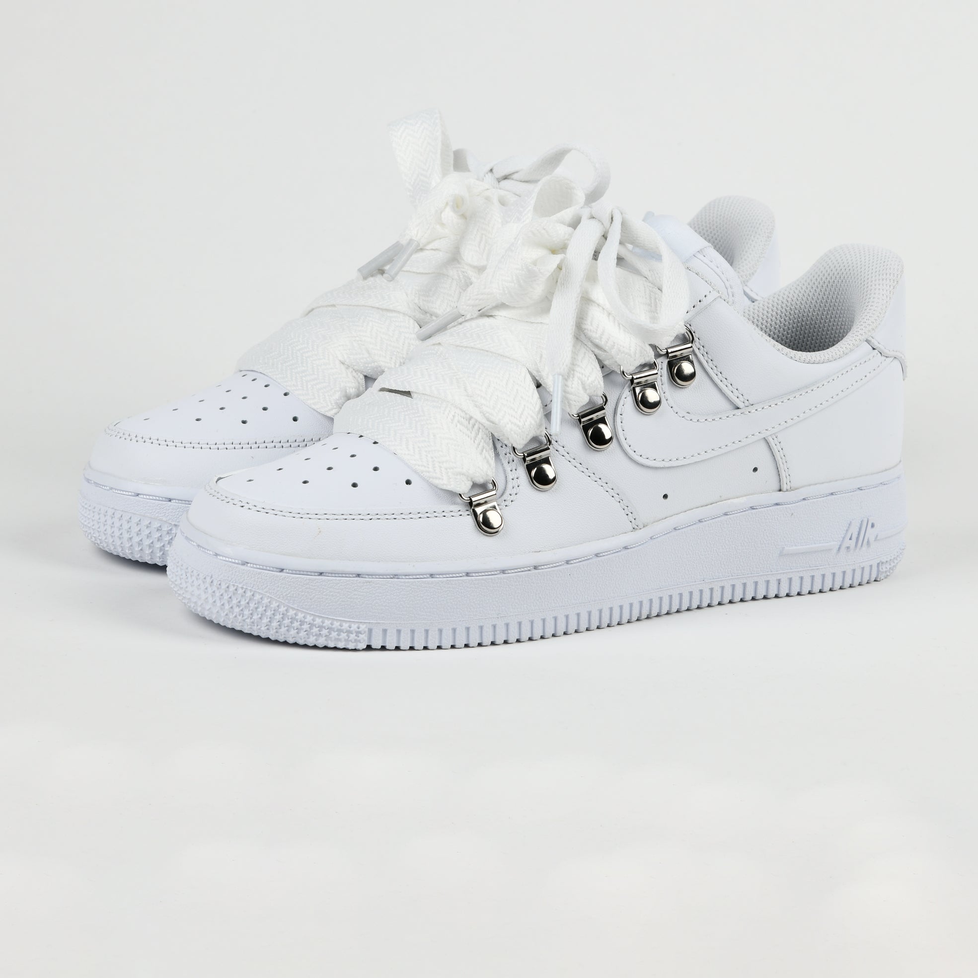 ALL WHITE flat lace AF1 – nh-custom.com